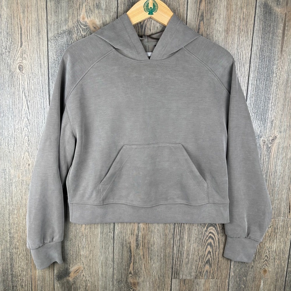 Lululemon Softstreme Pullover Hoodie Brown LW3HMVS Women Size 4 Sweatshirt